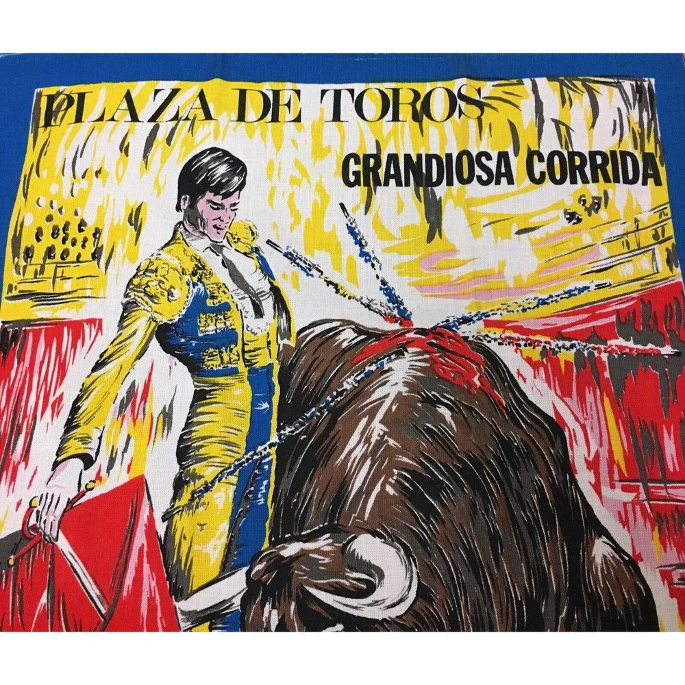Matador Bull Fight Plaza Plaza De Toros Grandiosa Towel Wall‎ Hanging Suvioneir